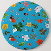 Gelbe Blumen und weiße Rosen 24 Button (Vorderseite)