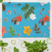 Gelbe Blumen und weiße Rosen 24 Geschirrtuch (Gefaltet)