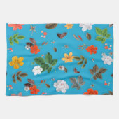 Gelbe Blumen und weiße Rosen 24 Geschirrtuch (Horizontal)