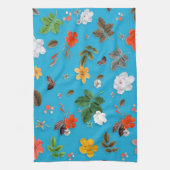 Gelbe Blumen und weiße Rosen 24 Geschirrtuch (Vertikal)