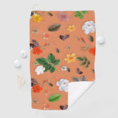 Gelbe Blumen und weiße Rosen 25 Golfhandtuch (Insitu)