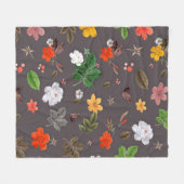 Gelbe Blumen und weiße Rosen 26 Fleecedecke (Vorderseite (Horizontal))