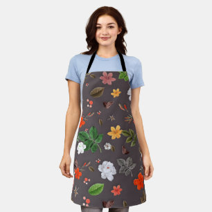 Gelbe Blumen und weiße Rosen 26 Schürze