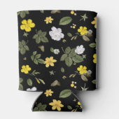 Gelbe Blumen und Weiße Rosen 2 Dosenkühler (Rückseite)