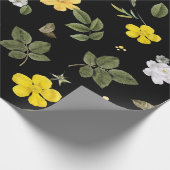 Gelbe Blumen und Weiße Rosen 2 Geschenkpapier (Ecke)