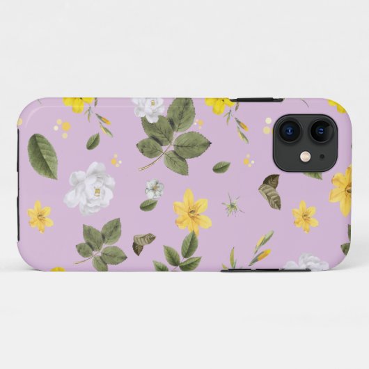 Gelbe Blumen und Weiße Rosen 5 Case-Mate iPhone Hülle (Rückseite (Horizontal))
