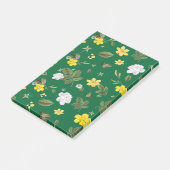 Gelbe Blumen und weiße Rosen 6 Post-it Klebezettel (angewinkelt)