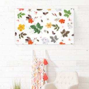 Gelbe Blumen und Weiße Rosen 7 Banner