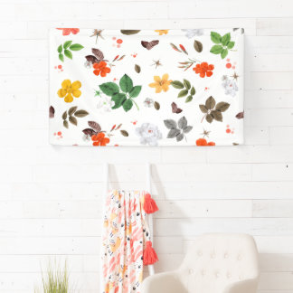 Gelbe Blumen und Weiße Rosen 7 Banner