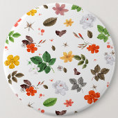 Gelbe Blumen und Weiße Rosen 7 Button (Vorderseite)