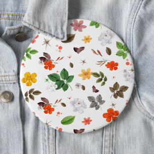 Gelbe Blumen und Weiße Rosen 7 Button