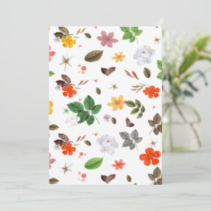 Gelbe Blumen und Weiße Rosen 7 Dankeskarte