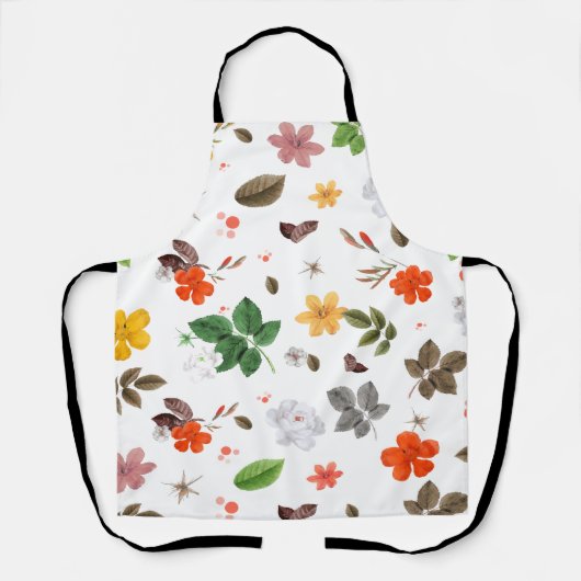 Gelbe Blumen und Weiße Rosen 7 Schürze (Vorderseite)