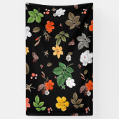 Gelbe Blumen und Weiße Rosen 8 Banner (Vertikal)