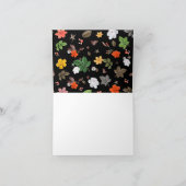 Gelbe Blumen und Weiße Rosen 8 Dankeskarte (Innenseite)