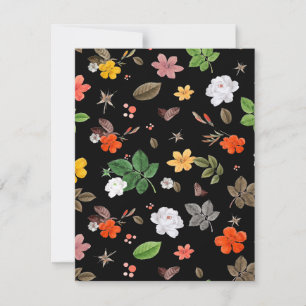 Gelbe Blumen und Weiße Rosen 8 Mitteilungskarte