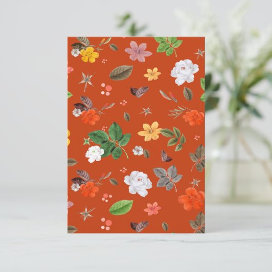 Gelbe Blumen und Weiße Rosen 9 Dankeskarte (Stehend Vorderseite)