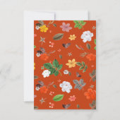 Gelbe Blumen und Weiße Rosen 9 Dankeskarte (Rückseite)