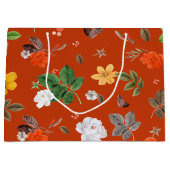 Gelbe Blumen und Weiße Rosen 9 Große Geschenktüte (Vorderseite)