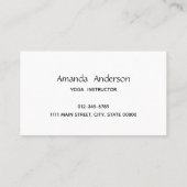 Gelbe Blumen Visitenkarte (Rückseite)