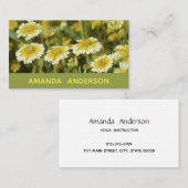 Gelbe Blumen Visitenkarte (Vorne/Hinten)