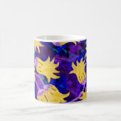 Gelbe Blumen Wasserfarben nahtloses Muster Kaffeetasse (Mittel)