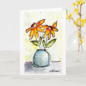 Gelbe Blumen Wasserfarbenkarte Karte (Gelbe Blume)