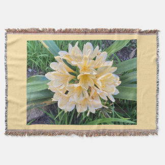 Gelbe Blumen werfen Decke