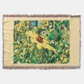 Gelbe Blumen werfen Decke (Vorderseite)