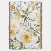 Gelbe Blumenaquarell-Botanischer Garten Decke (Vorderseite Vertikal)