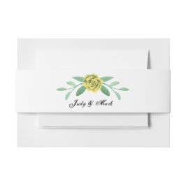 Gelbe Blumenblätterung Einladungsbanderole