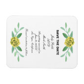 Gelbe Blumenblätterung Save the Date Magnet (Horizontal)