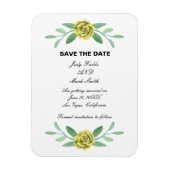 Gelbe Blumenblätterung Save the Date Magnet (Vertikal)