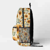 Gelbe Blumenblumen Bedruckter Rucksack (Rechts)