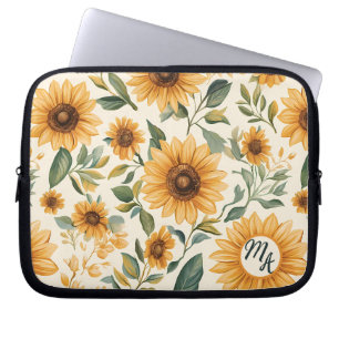Gelbe Blumenblumen Laptopschutzhülle