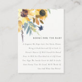 Gelbe Blumenbücher für Babydusche Begleitkarte (Vorderseite)