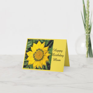 Gelbe Blumenfotografie Mama Geburtstag Karte