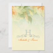 Gelbe Blumengarten-Hochzeits-Einladungen Einladung (Rückseite)