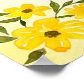 Gelbe Blumengärten Indische Hochzeitshaldi welcom Poster (Ecke)