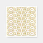 Gelbe Blumengeometrie Serviette (Vorderseite)