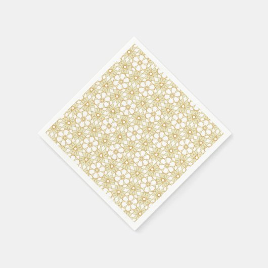 Gelbe Blumengeometrie Serviette (Ecke)