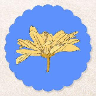 Gelbe Blumenkarte Untersetzer
