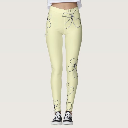 gelbe Blumenleggings Leggings (Vorderseite)