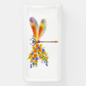 Gelbe Blumenlibelle Banner (Vertikal)