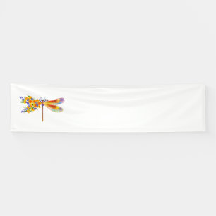 Gelbe Blumenlibelle Banner