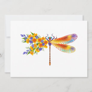 Gelbe Blumenlibelle Einladung