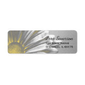 Gelbe Blumenmarken: Rücksendeadresse (Vorne)