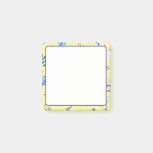 Gelbe Blumenmuster-Alltags-Post-it-Notes Post-it Klebezettel