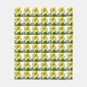 Gelbe Blumenmuster Fleecedecke (Vorderseite)