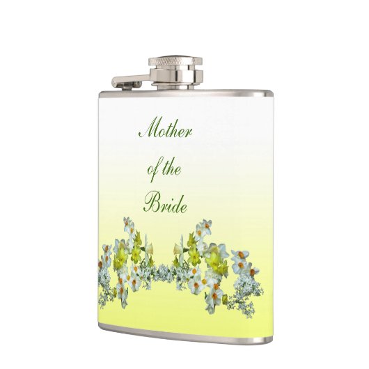 Gelbe Blumenmutter Flachmann (Links)